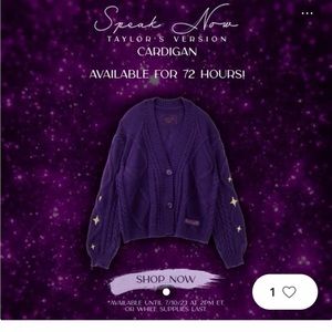 Taylor Swift's Speak Now (Taylor's Version) Cardigan